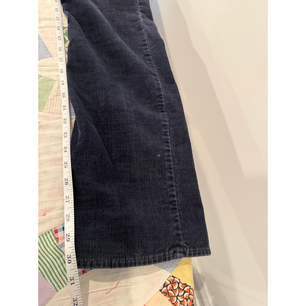 Vintage Levis 716 Student Orange Tab Corduroy Pants Navy Blue Talon 42 Zip 29x32 - Picture 8 of 9